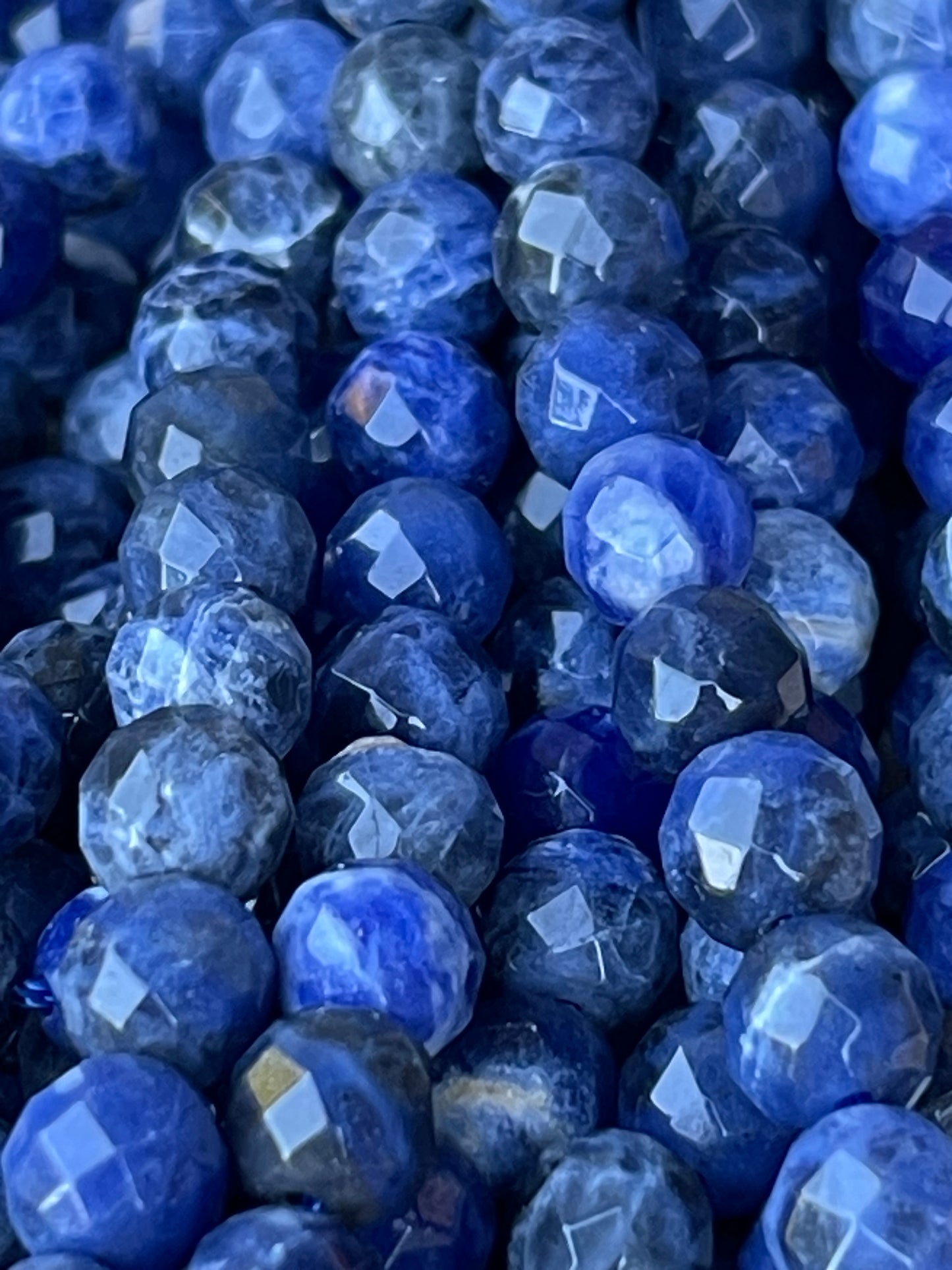 8mm faceted  Sodalite