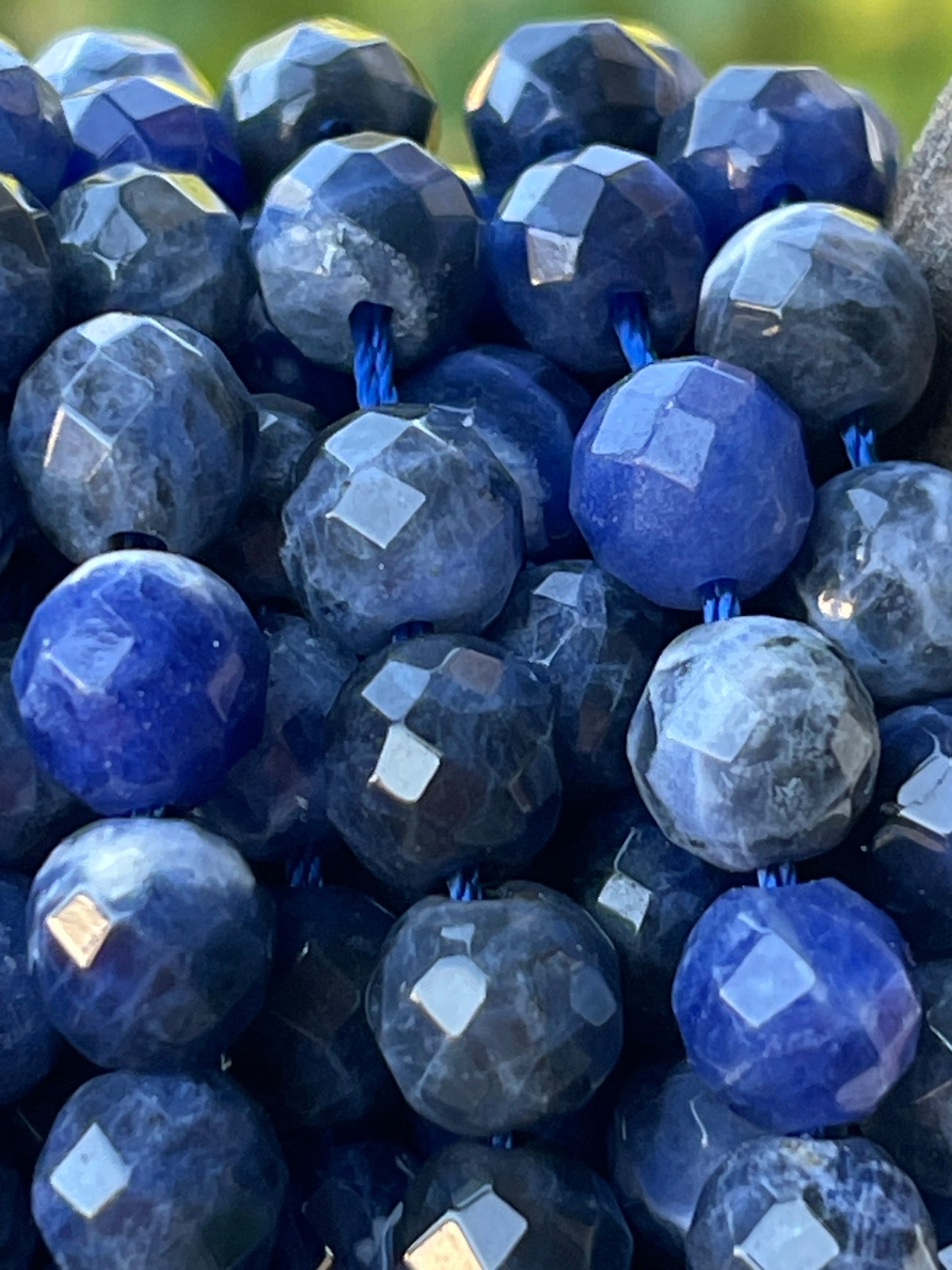 8mm faceted  Sodalite