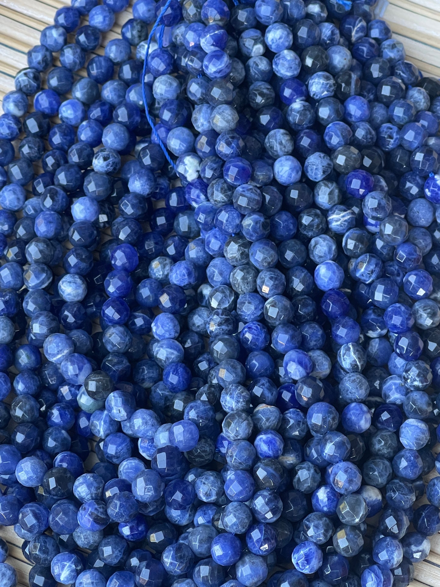 8mm faceted  Sodalite