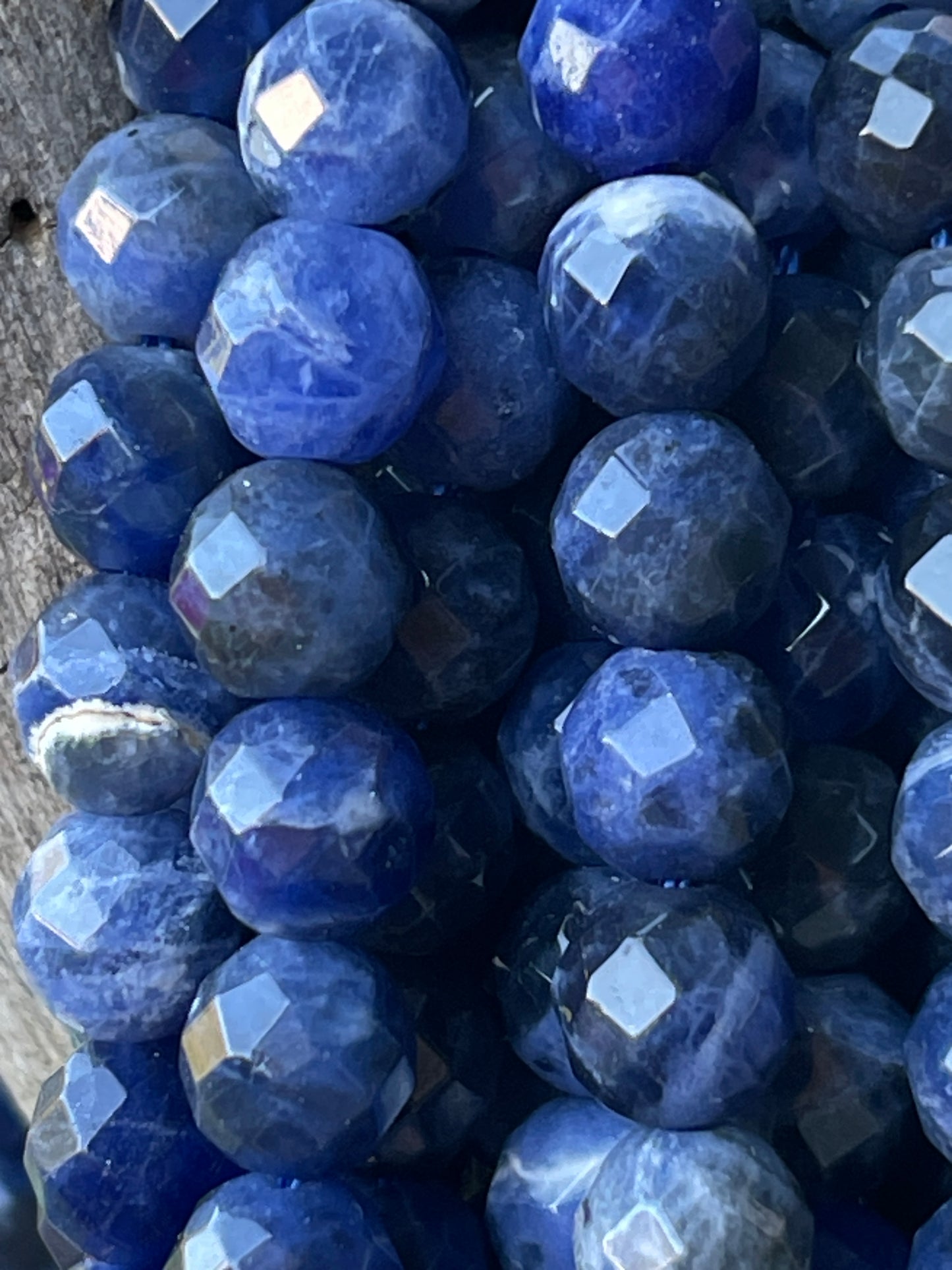 8mm faceted  Sodalite