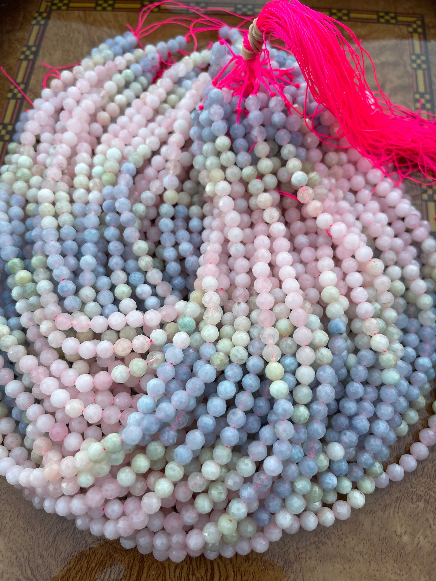 Morganite 6mm faceted ball