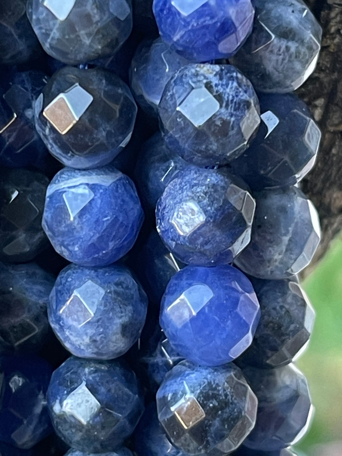 8mm faceted  Sodalite