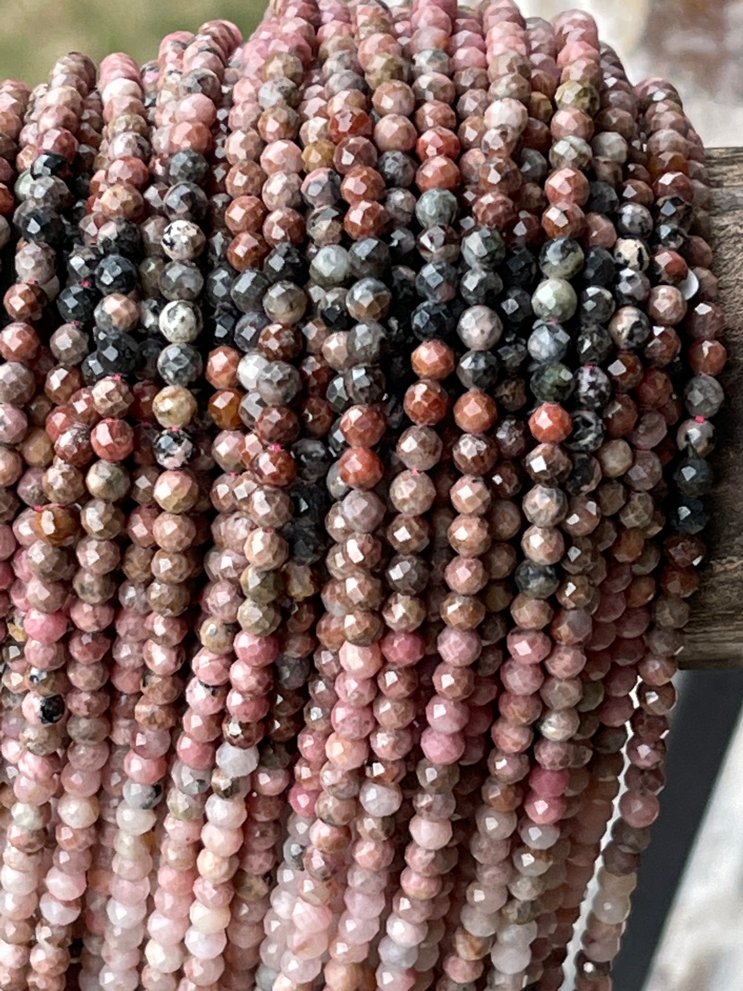 Faceted Rhodonite