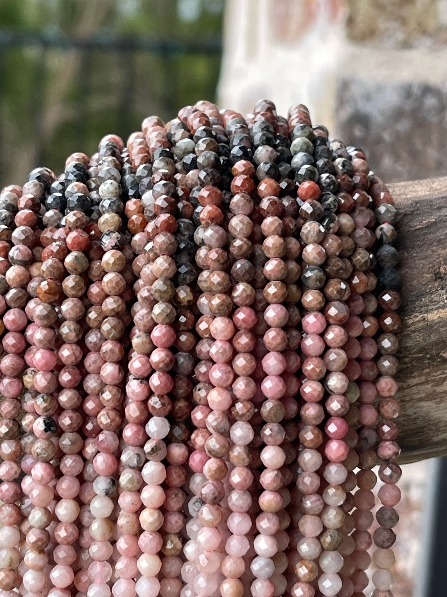 Faceted Rhodonite