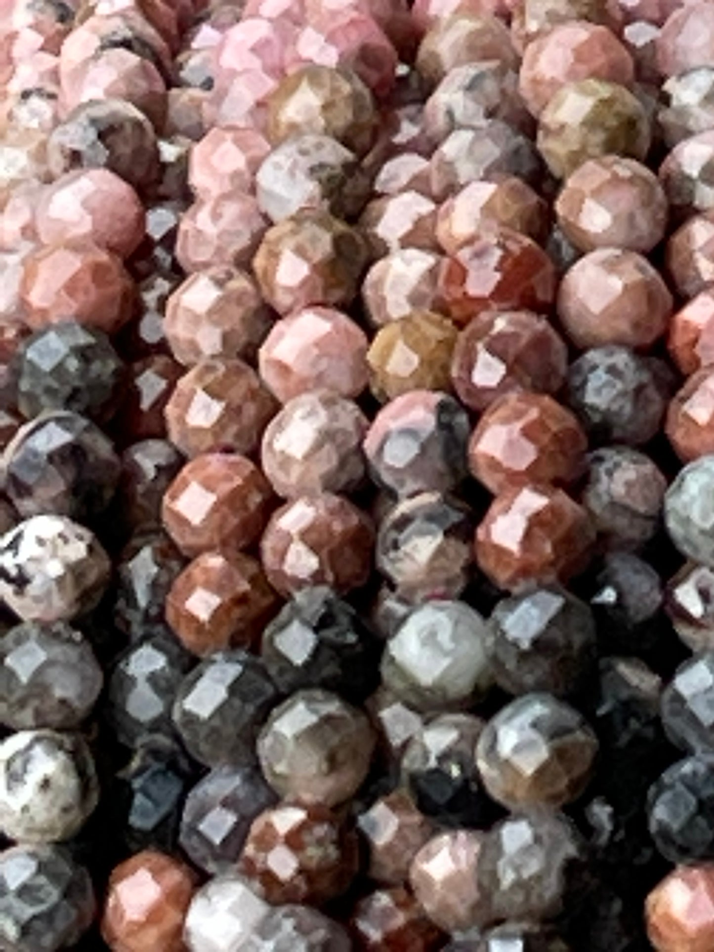 Faceted Rhodonite