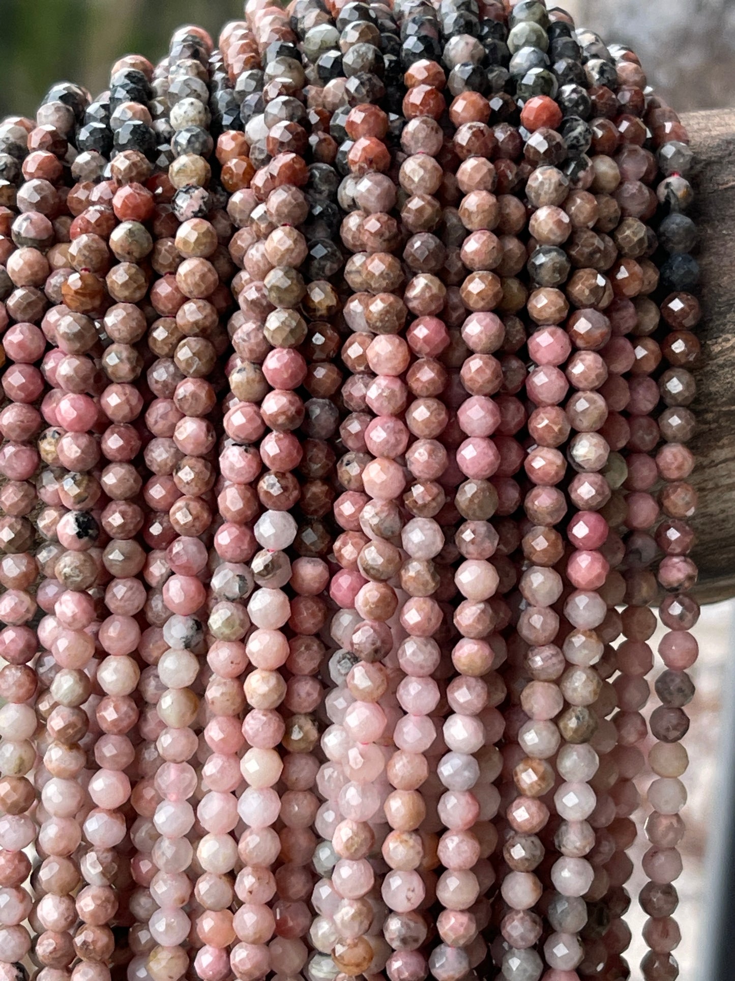 Faceted Rhodonite