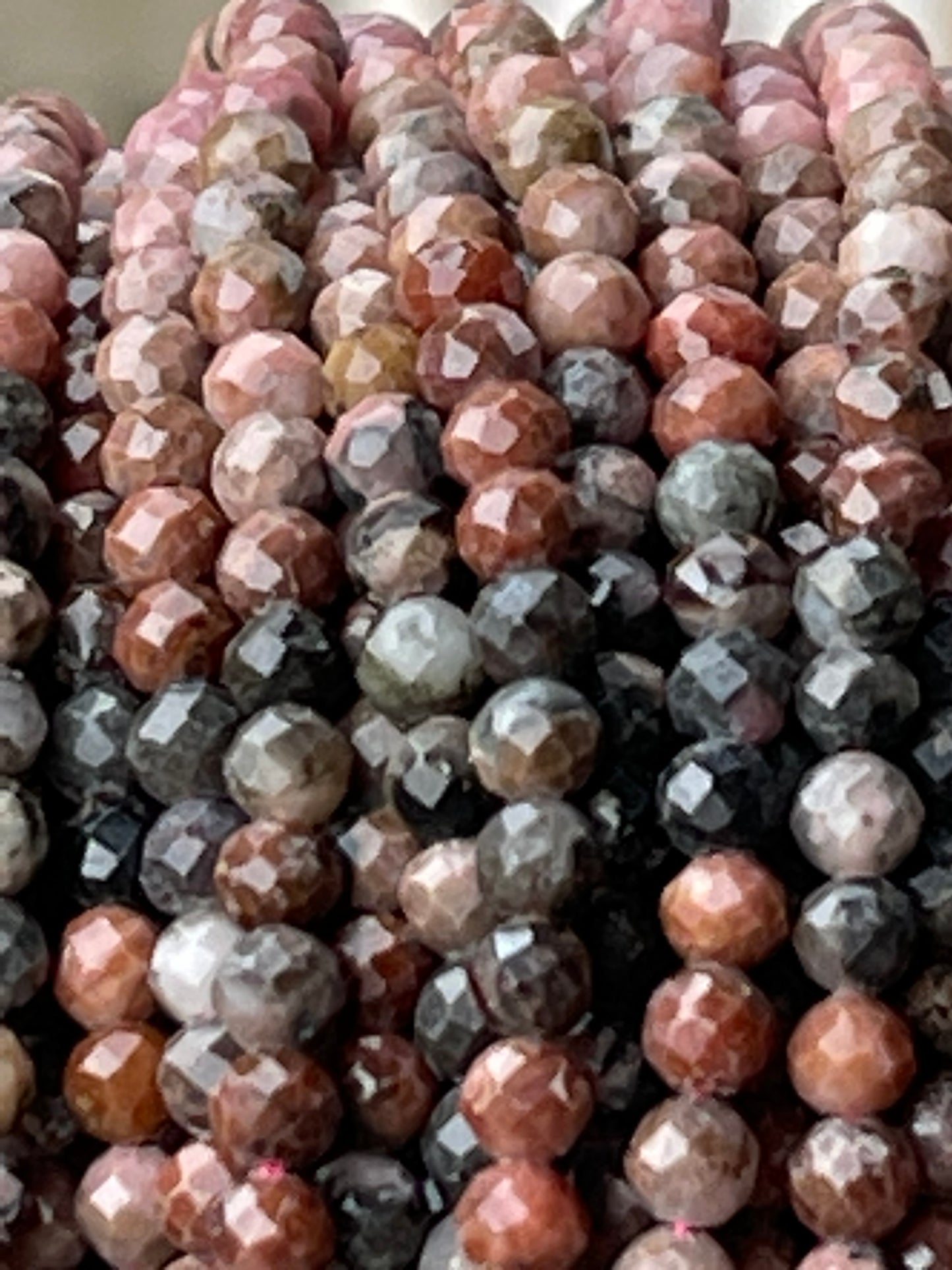 Faceted Rhodonite