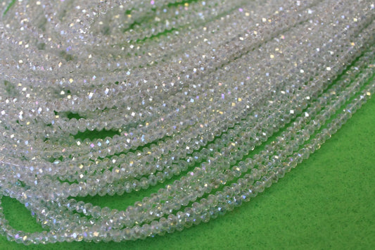 4mm AB Rondelle Crystal CR43