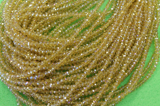 4mm AB Rondelle Crystal CR58