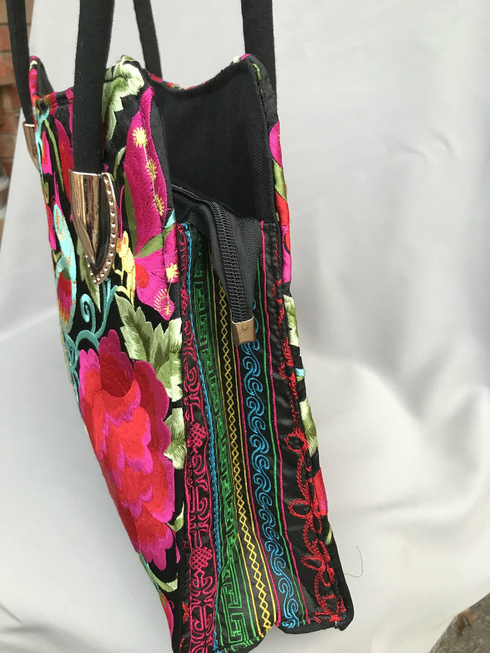 Embroidered Shoulder Purse