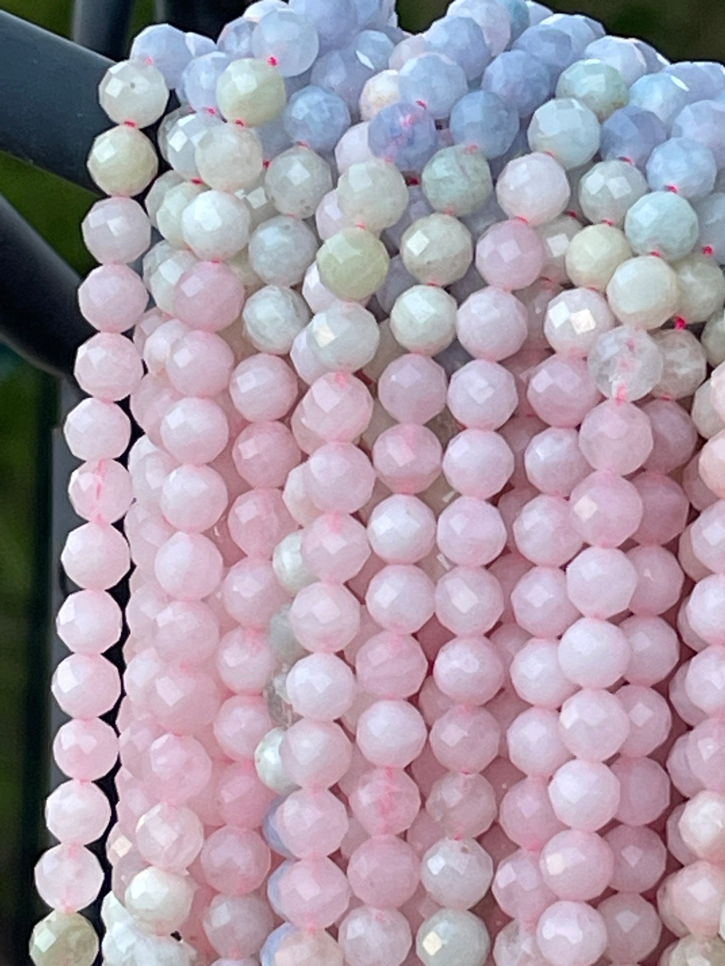 Morganite 6mm faceted ball