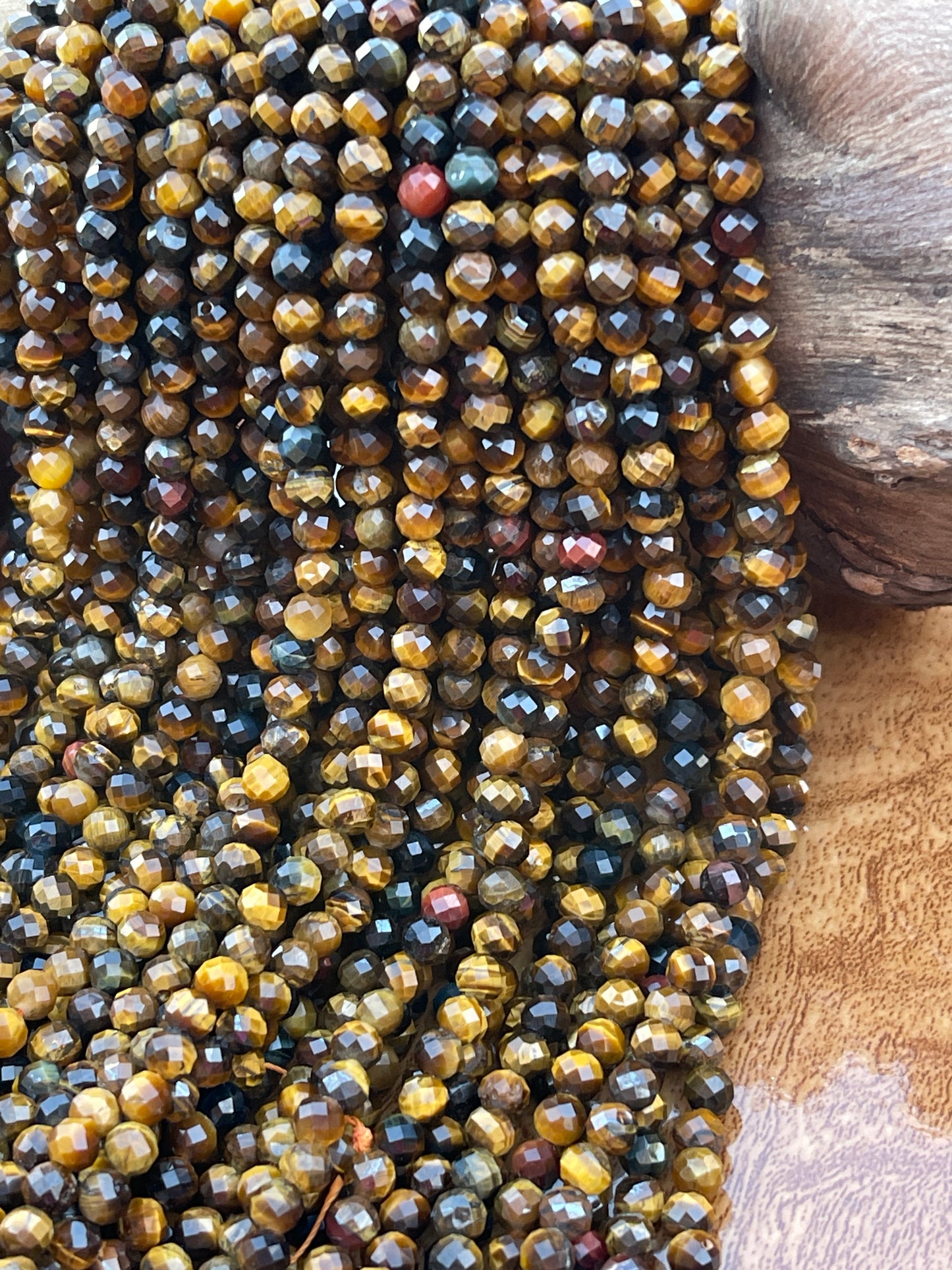 4 x6mm Tiger Eye Rondelle