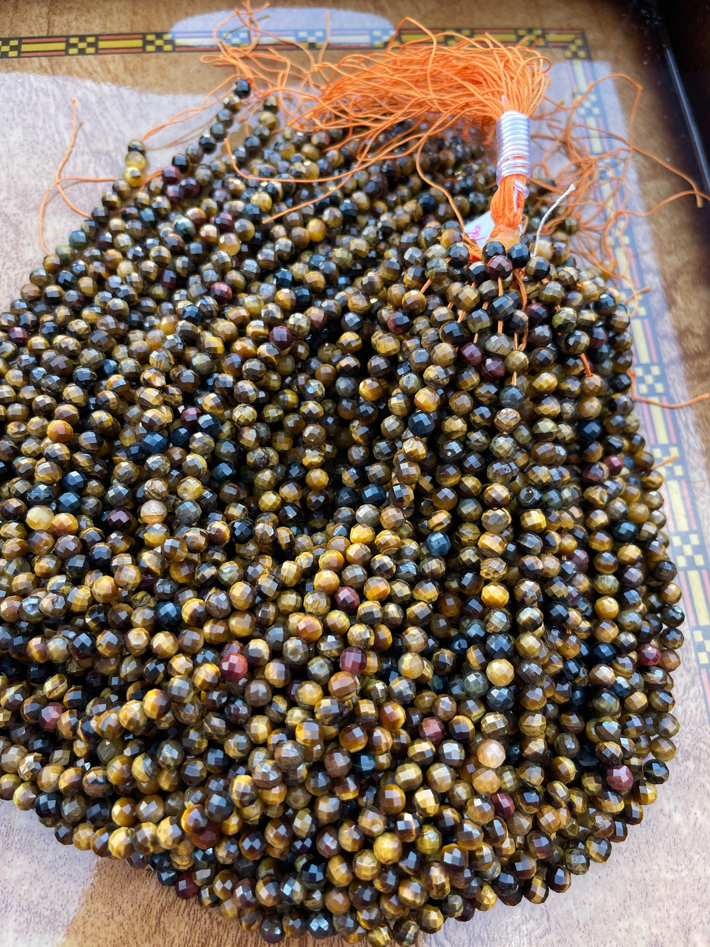 4 x6mm Tiger Eye Rondelle
