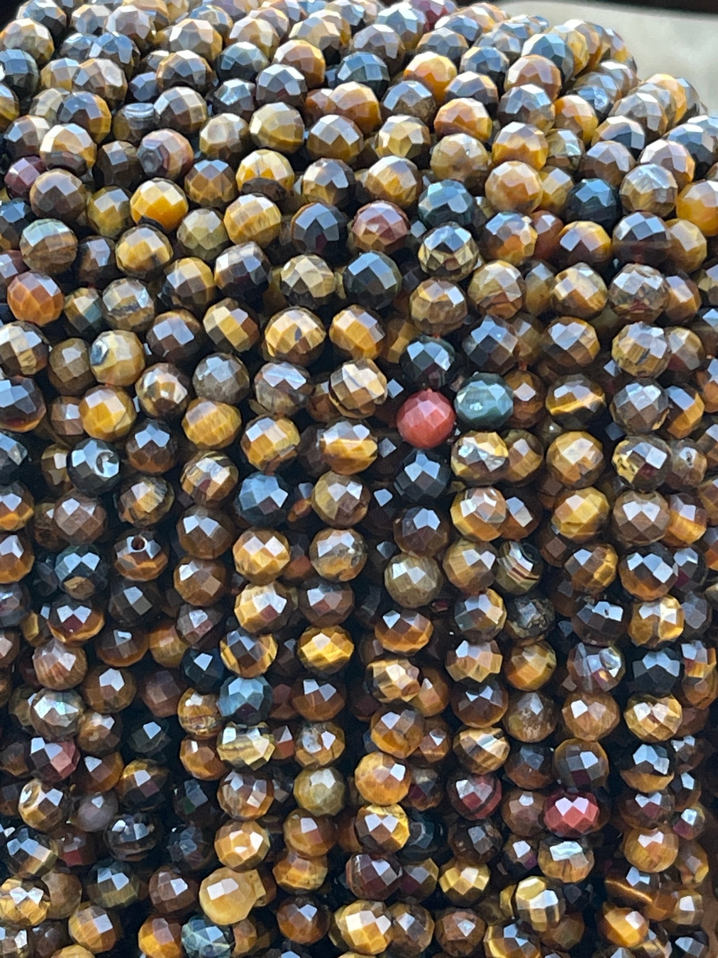 4 x6mm Tiger Eye Rondelle