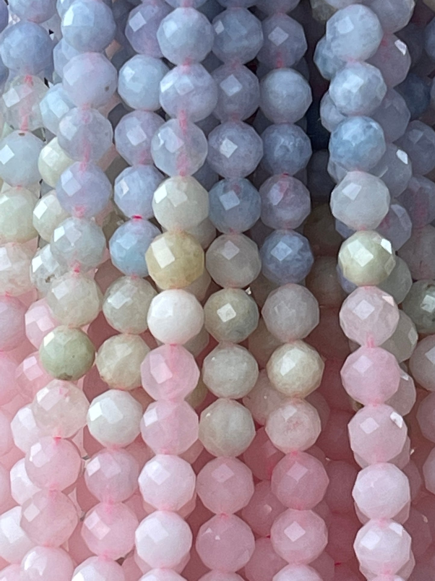 Morganite 6mm faceted ball