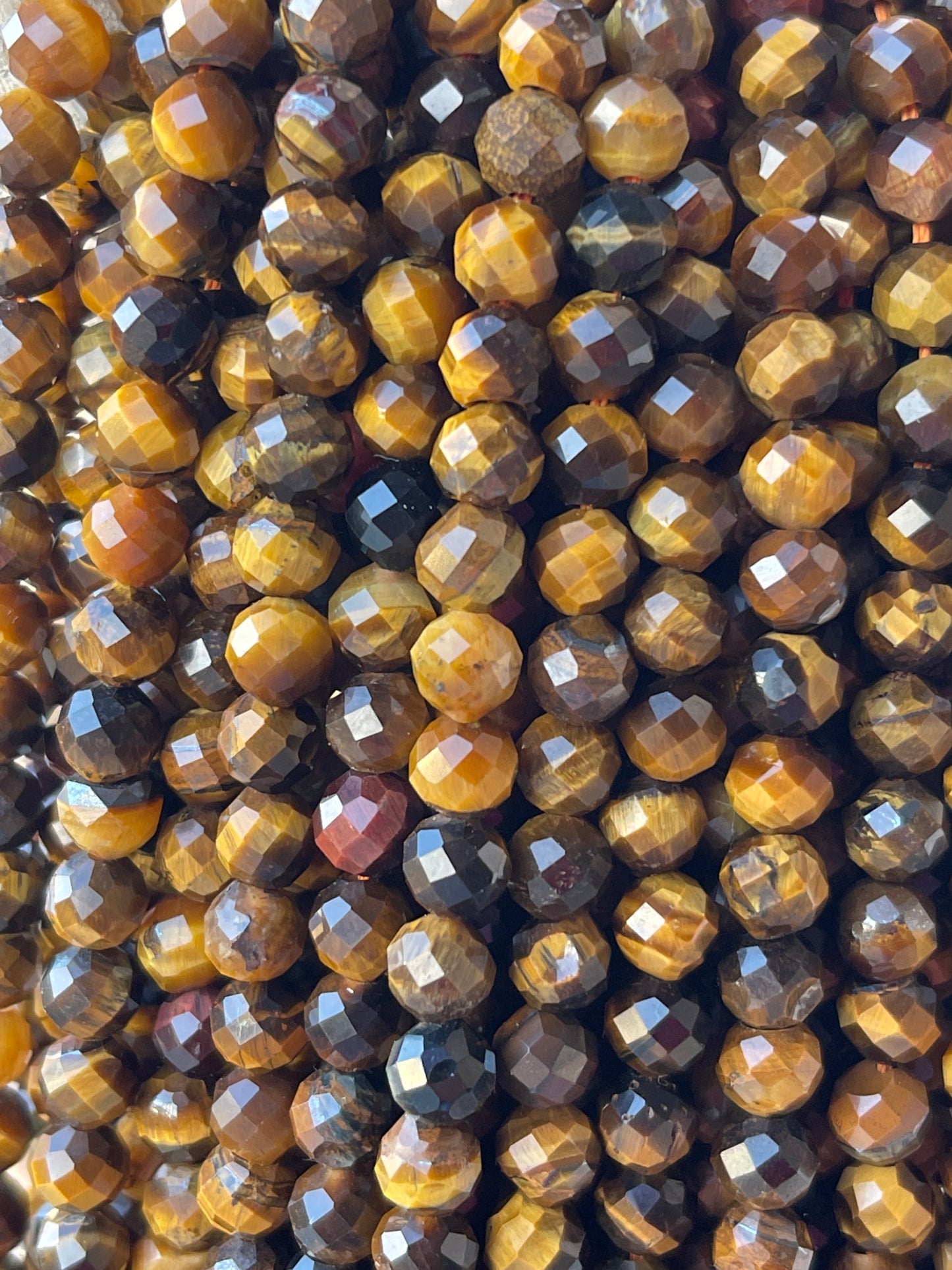 4 x6mm Tiger Eye Rondelle
