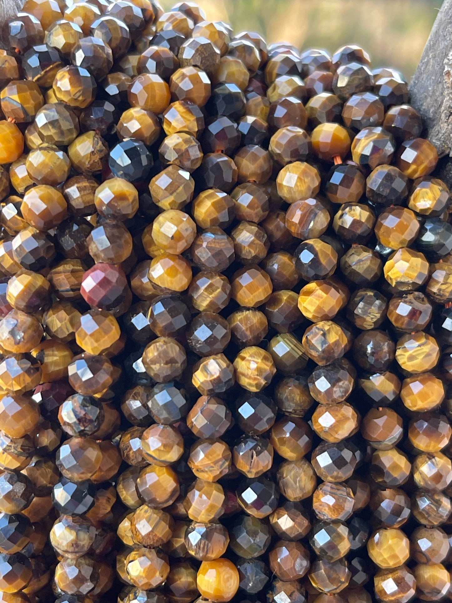 4 x6mm Tiger Eye Rondelle