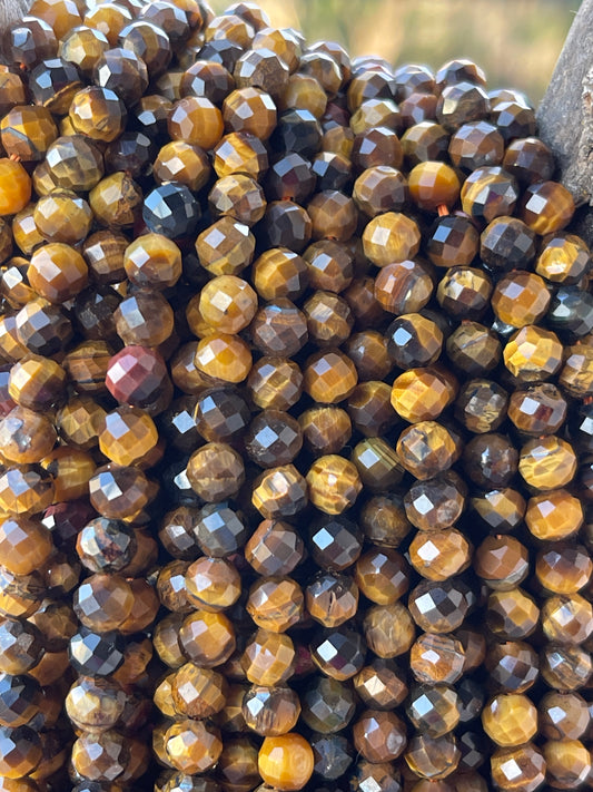 4 x6mm Tiger Eye Rondelle